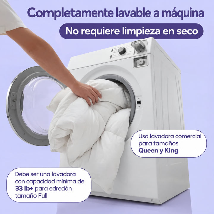 SuaV — Todos los colores — Lavable a máquina y recomendaciones de capacidad